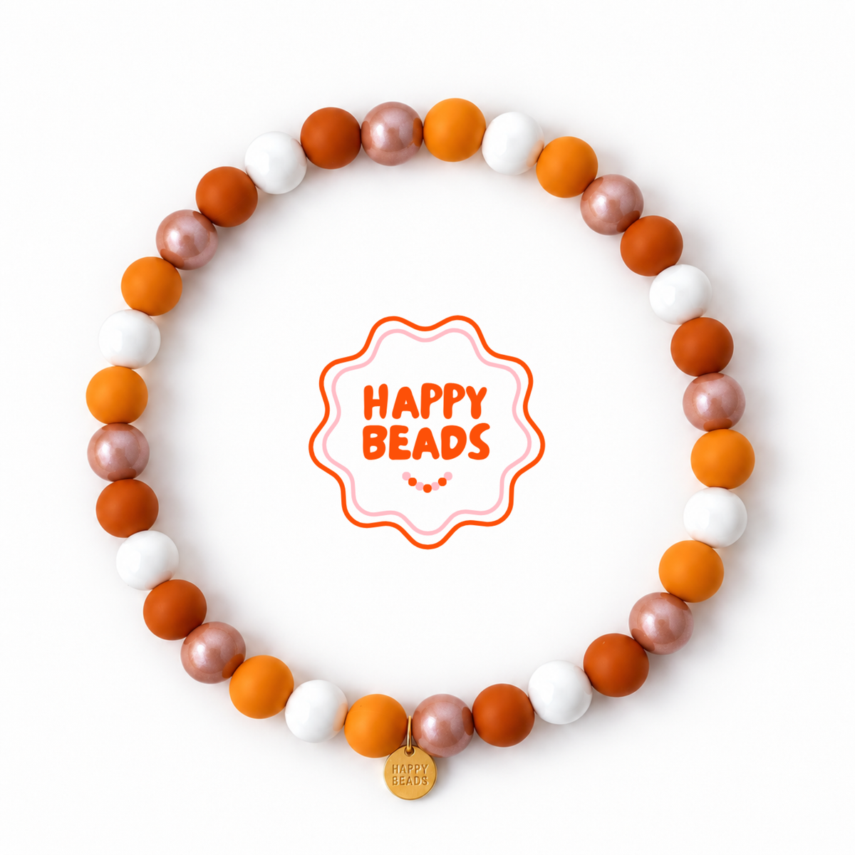 Pumpkin Patch Dog Necklace – Handmade Silicone Beads
