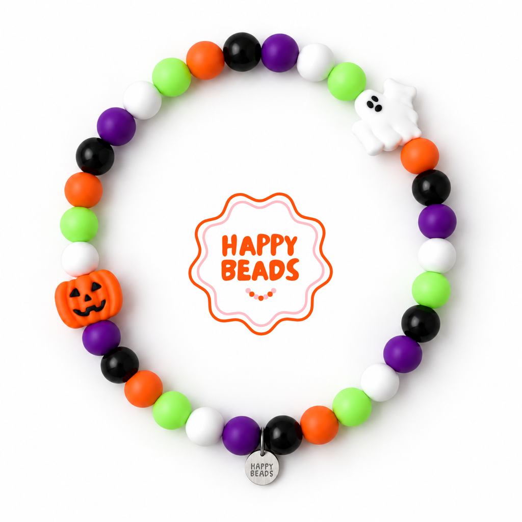 Spooky Glow Dog Necklace – Handmade Silicone Beads