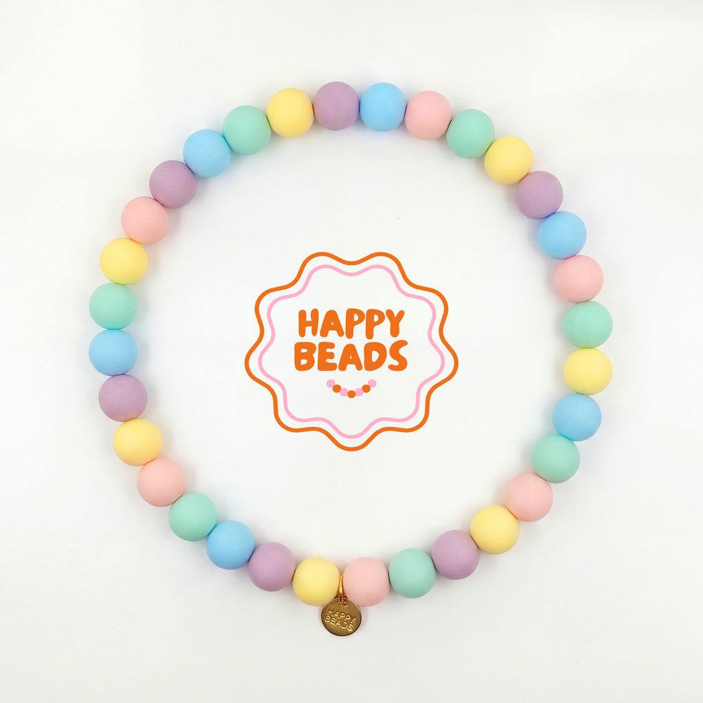 Candy Swirl Dog Necklace – Handmade Silicone Beads - Happy Beads