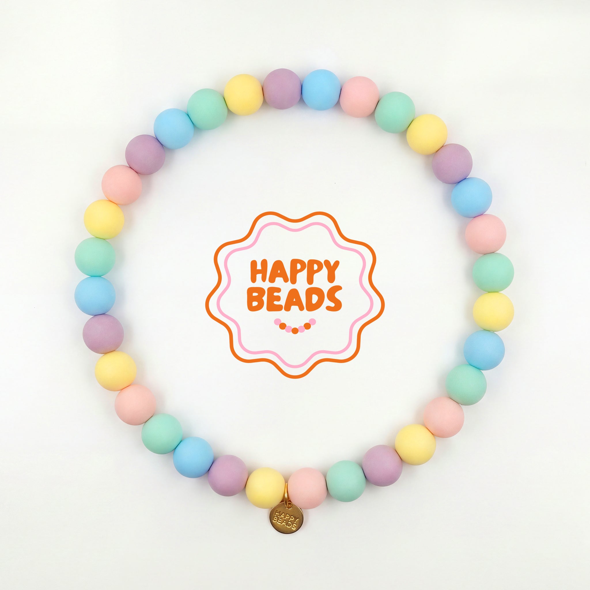 Candy Swirl Dog Necklace – Handmade Silicone Beads - Happy Beads