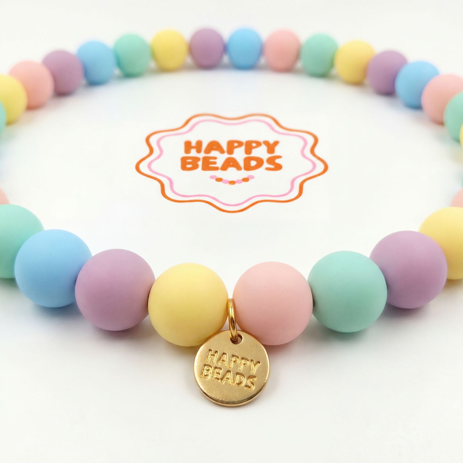 Candy Swirl Dog Necklace – Handmade Silicone Beads - Happy Beads