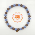 Dusty Blue Dog Necklace – Handmade Silicone Beads - Happy Beads