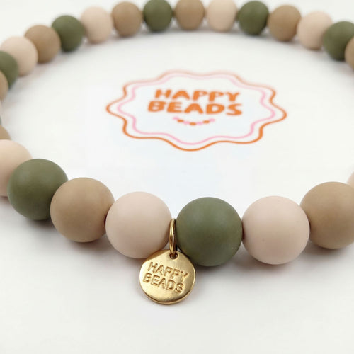 Forest Buddy Dog Necklace – Handmade Silicone Beads - Happy Beads