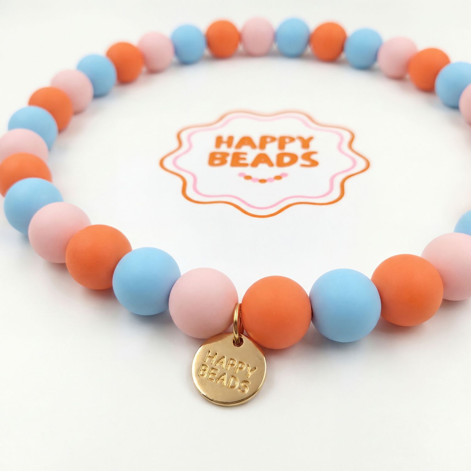 Happy Pebble Dog Necklace – Handmade Silicone Beads - Happy Beads