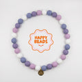 Lavender Fog Dog Necklace – Handmade Silicone Beads