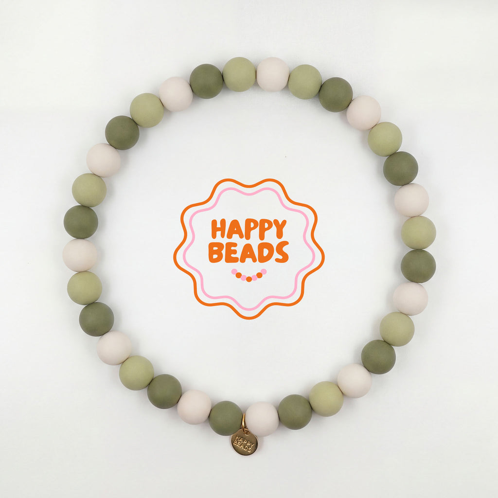 Matcha Walk Dog Necklace – Handmade Silicone Beads - Happy Beads