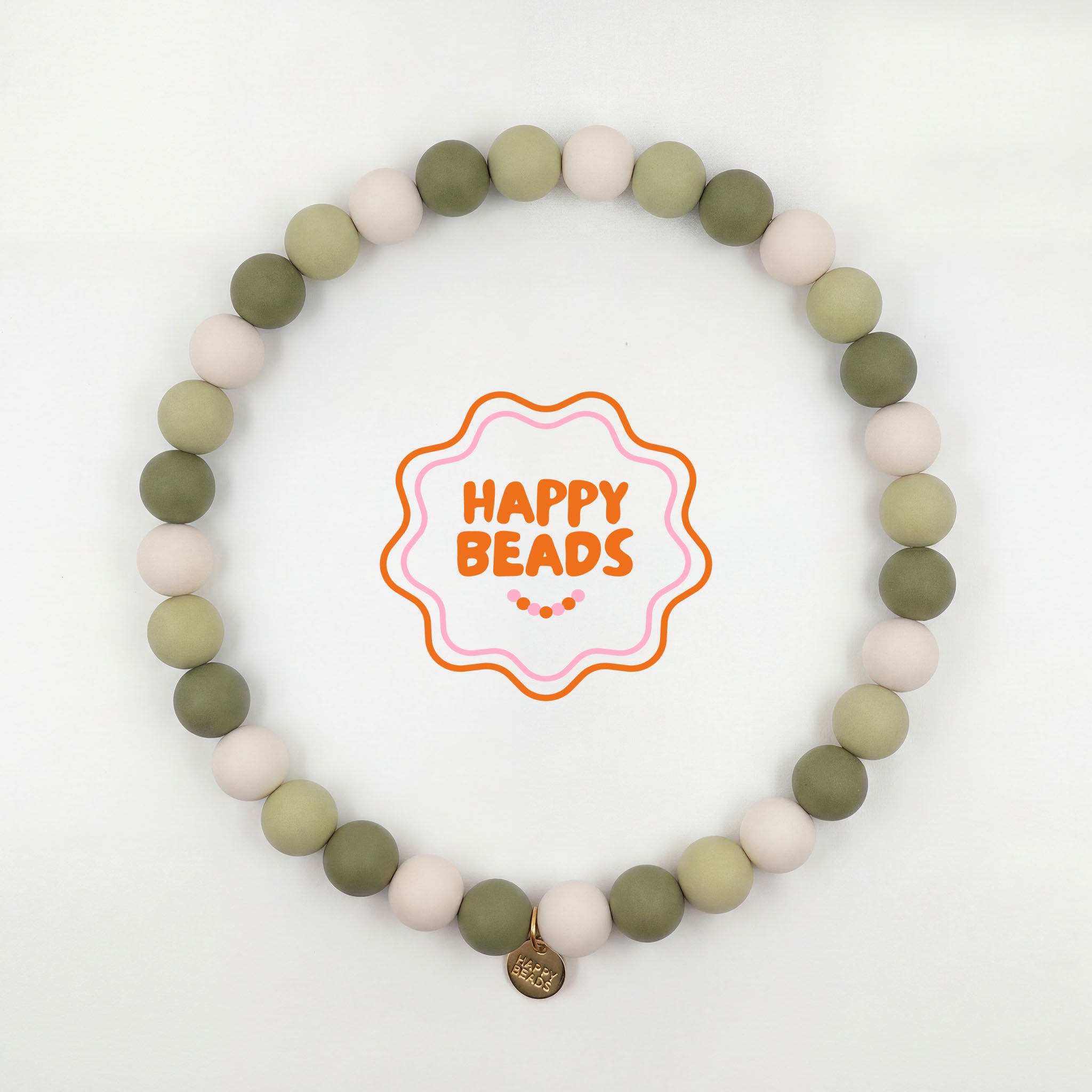 Matcha Walk Dog Necklace – Handmade Silicone Beads - Happy Beads
