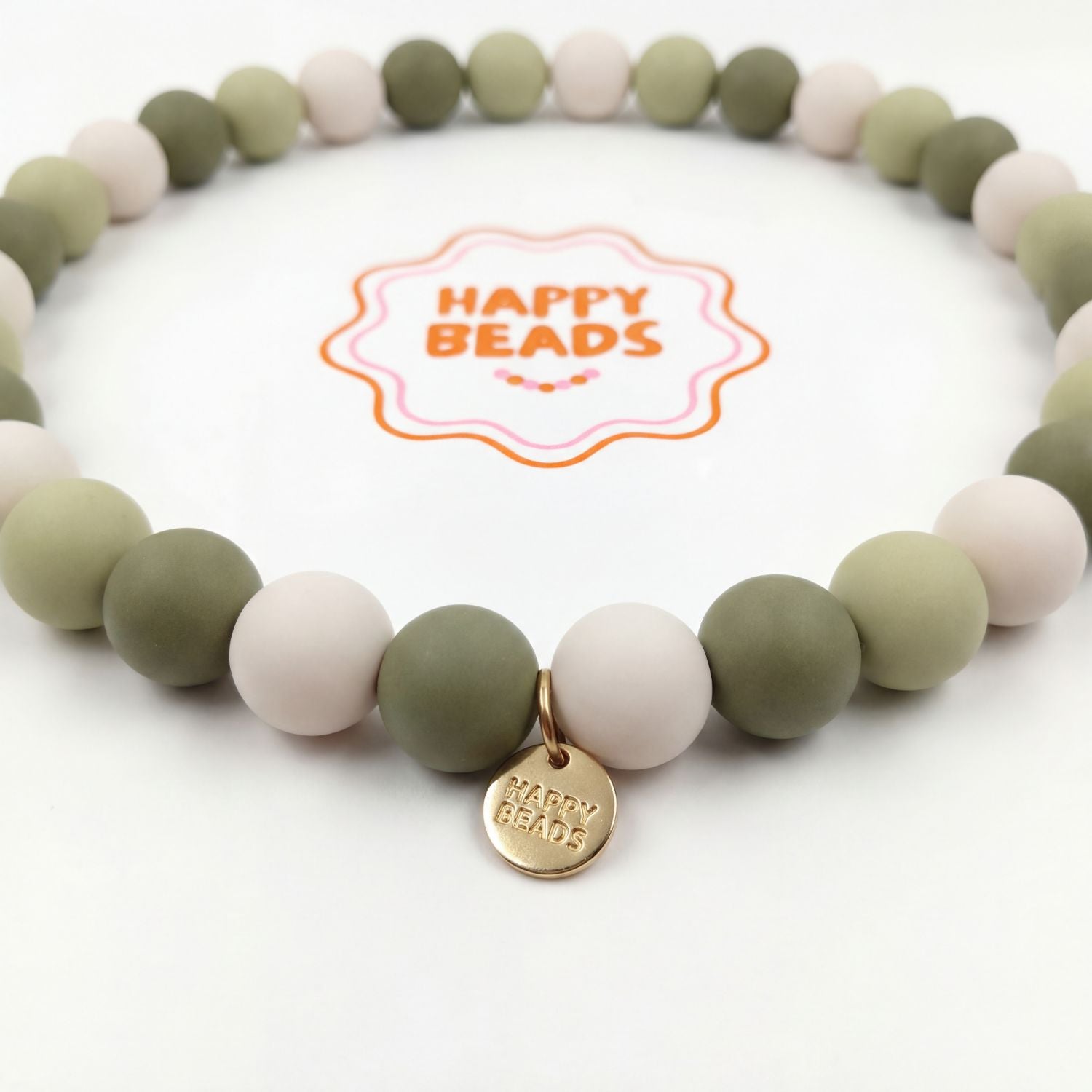 Matcha Walk Dog Necklace – Handmade Silicone Beads - Happy Beads
