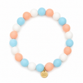 Mia Blue Dog Necklace by Happy Beads featuring handmade silicone beads on a stylish dog accessory.