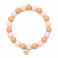Handmade pink silicone bead dog necklace featuring colorful beads, designed for stylish and comfortable pet wear.