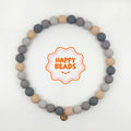 Smoky Pebble Dog Necklace – Handmade Silicone Beads - Happy Beads