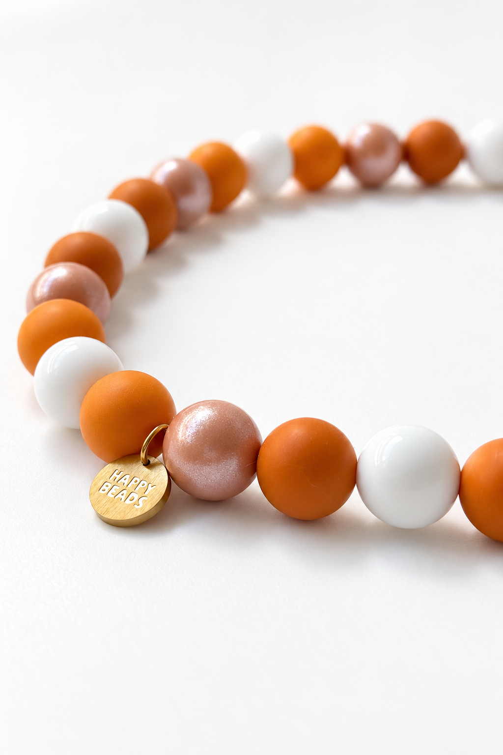 Pumpkin Patch Dog Necklace – Handmade Silicone Beads