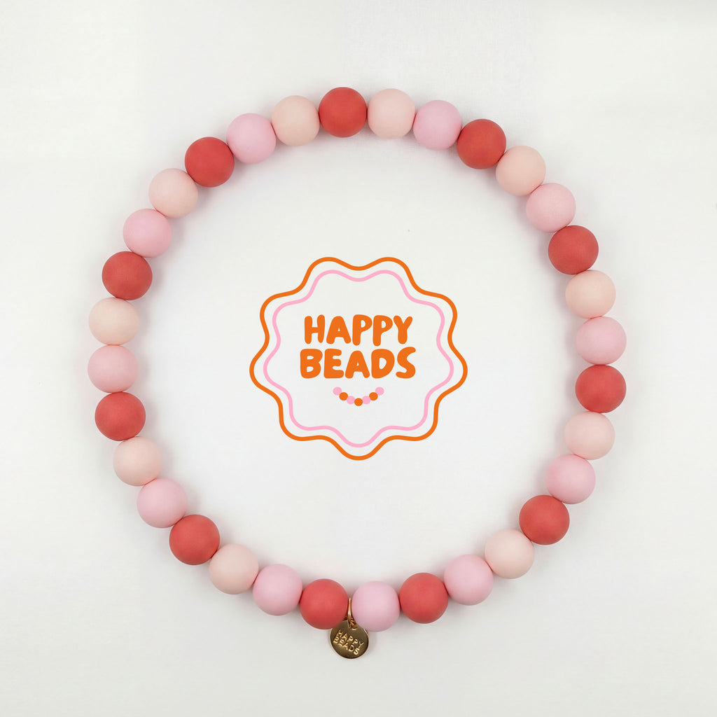 Rose Milk Dog Necklace – Handmade Silicone Beads - Happy Beads