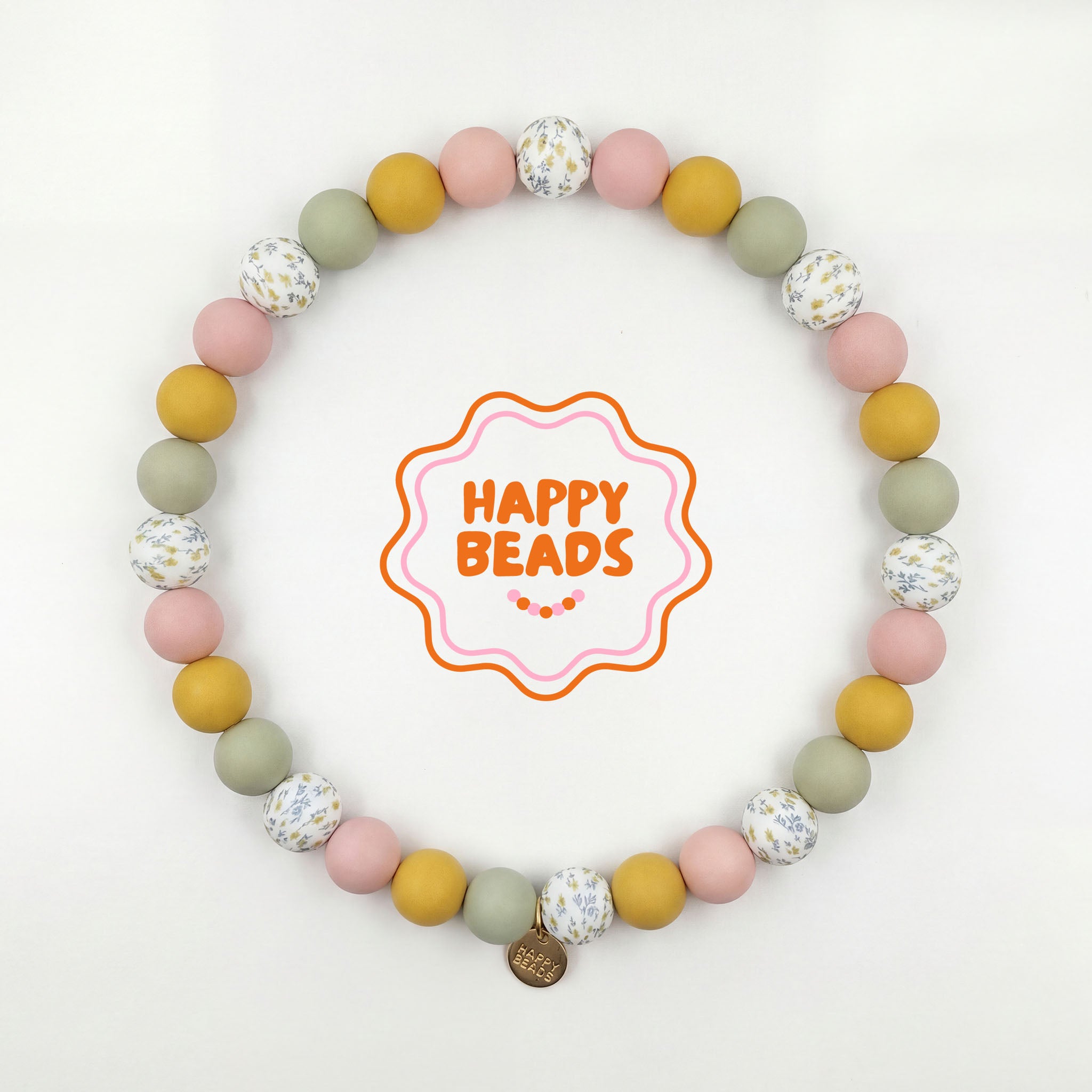 Soft Daisy Dog Necklace – Handmade Silicone Beads - Happy Beads