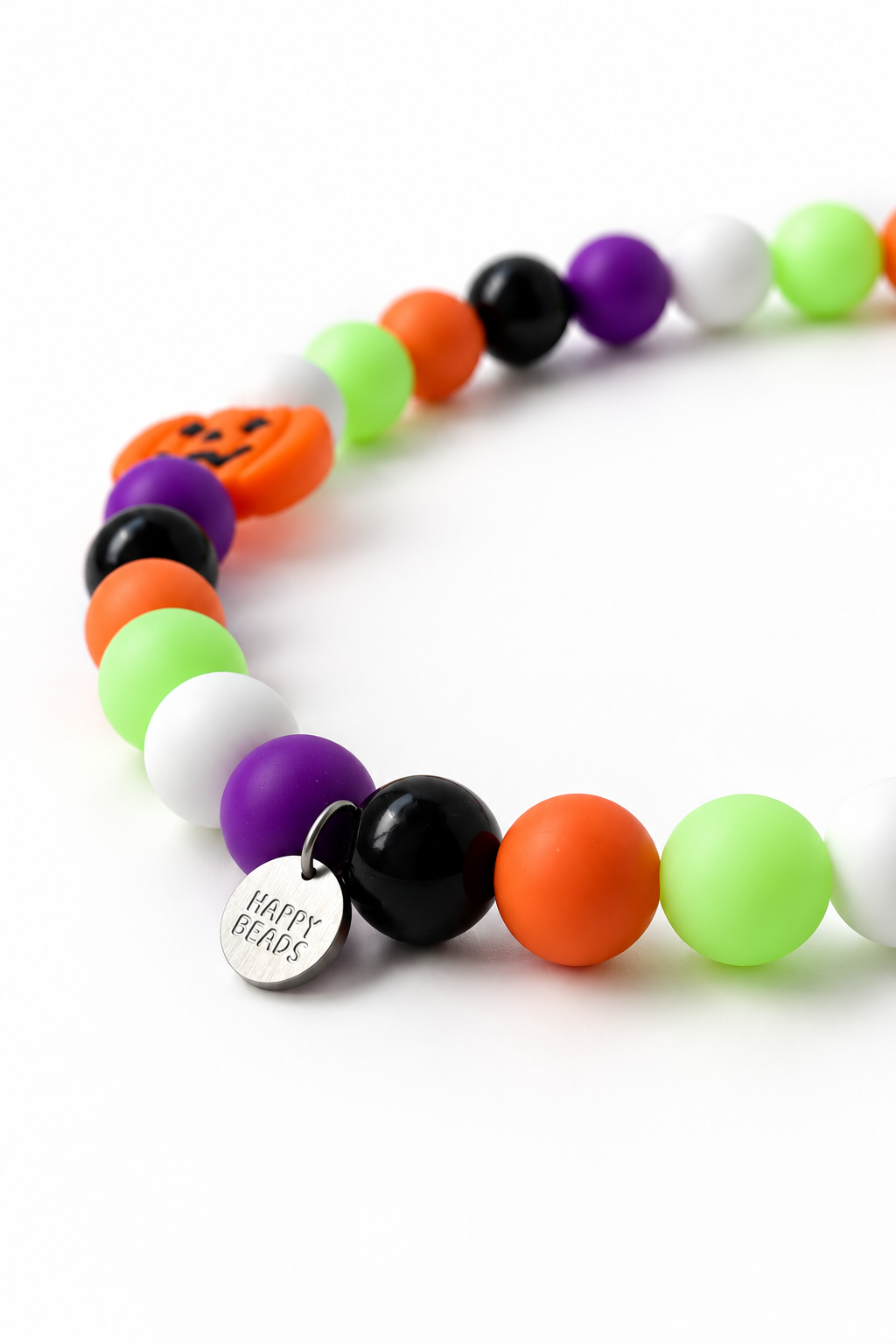 Spooky Glow Dog Necklace – Handmade Silicone Beads