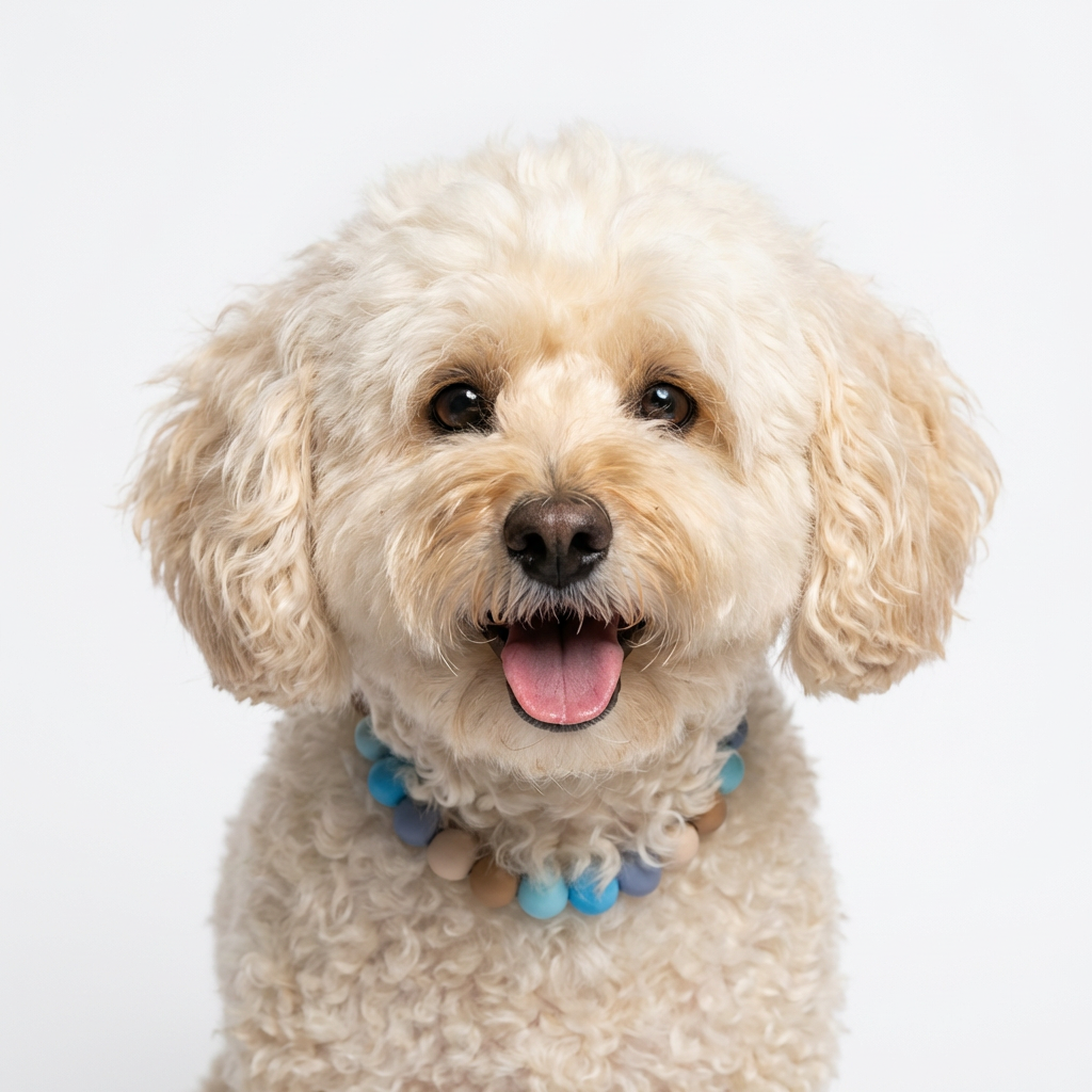 Sunny Coast dog necklace by Happy Beads featuring colorful handmade silicone beads for pets.
