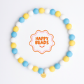 SunnySky image of a Mint Breeze Dog Necklace by Happy Beads, featuring handmade silicone beads on a dog-friendly necklace.