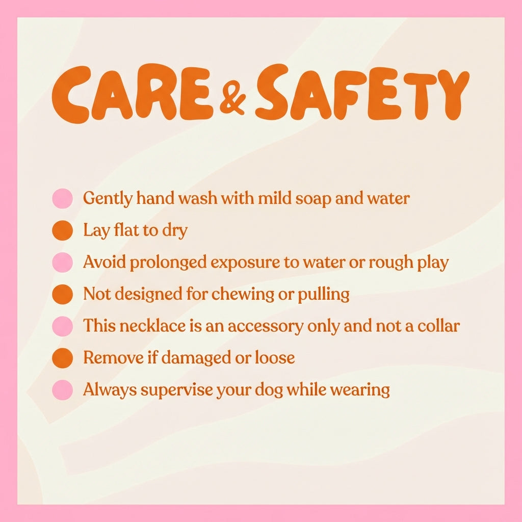 Honey Cream Dog Necklace – Handmade Silicone Beads - Happy Beads